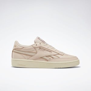 Adidasy Damskie Reebok Club C Revenge Plus Białe/Brązowe PL 26HYDEG